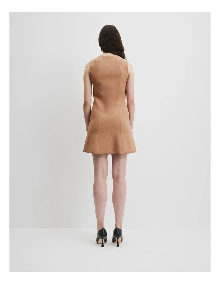 Compact Knit Vest Dress in Blush Pink image 4