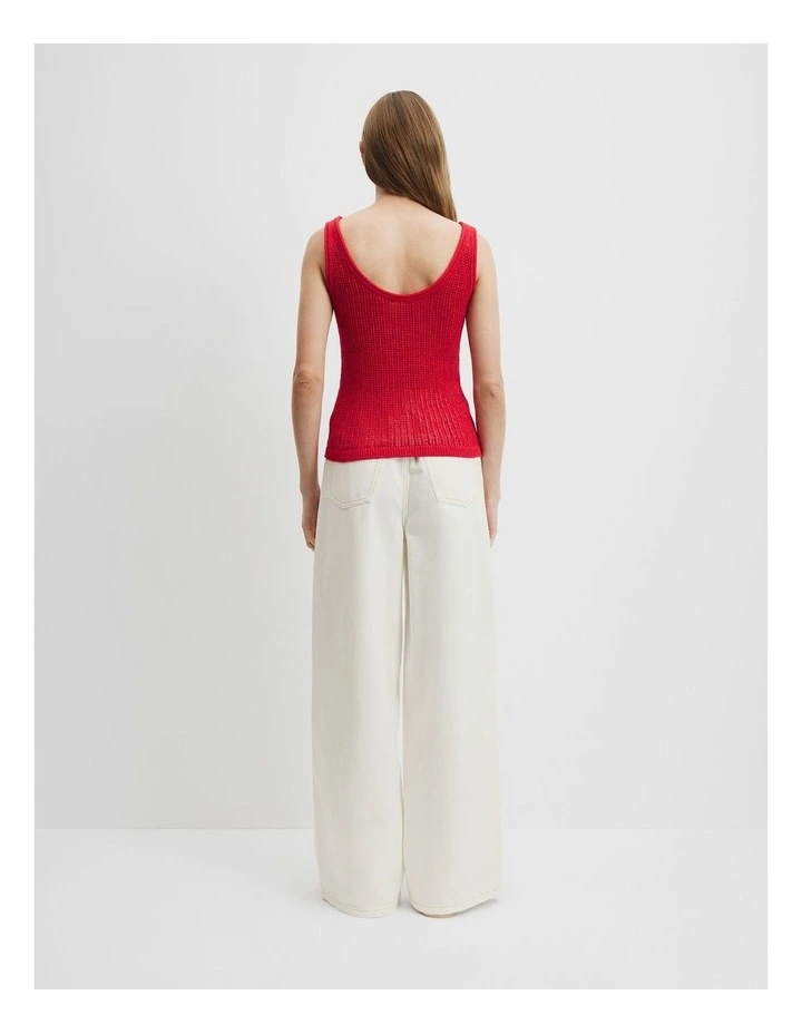 Country Road Textured Knit Tank in Ruby | MYER