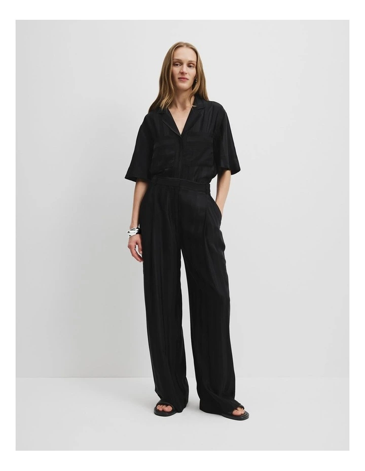 Self Stripe Pant in Black image 1