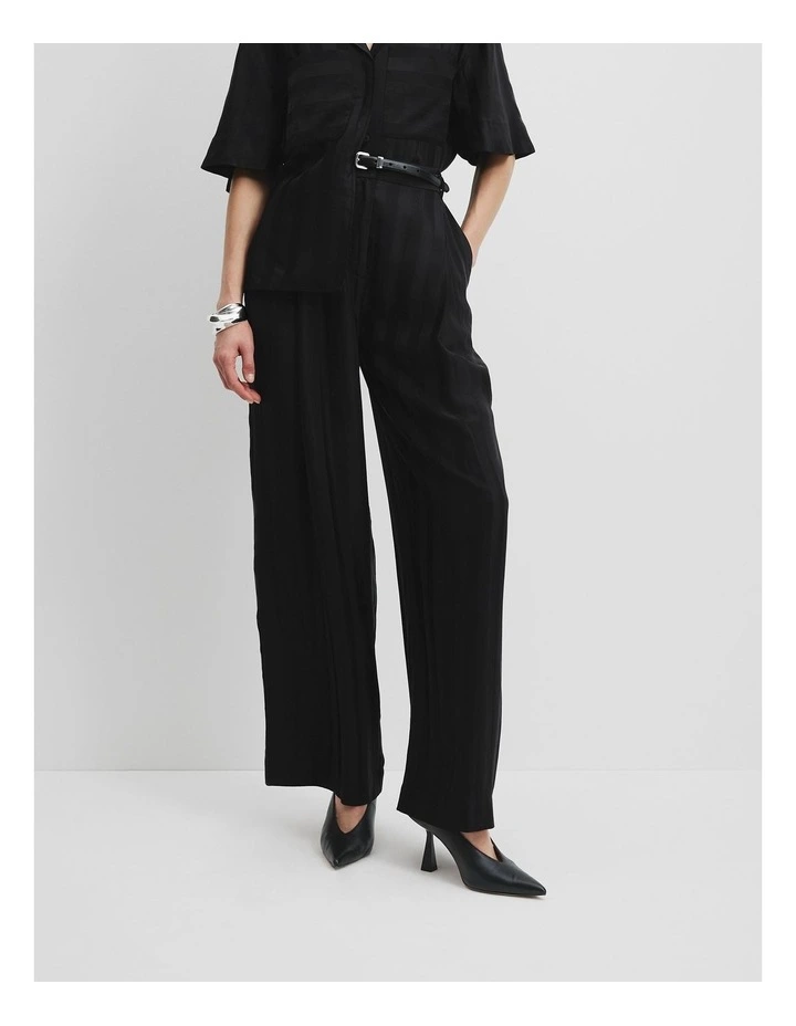 Self Stripe Pant in Black image 2