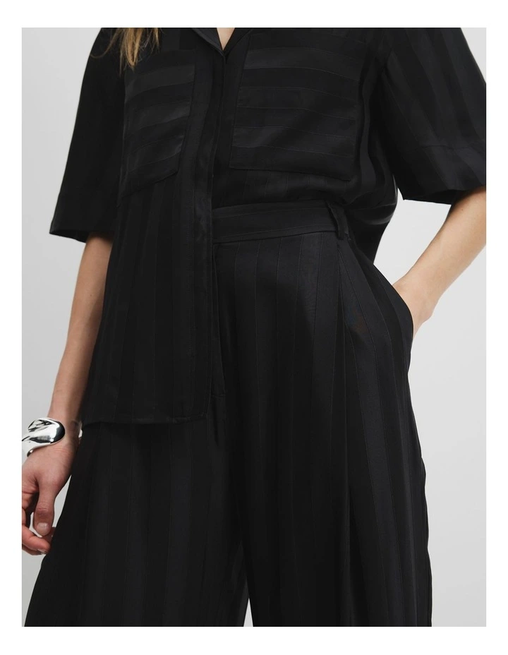 Self Stripe Pant in Black image 4
