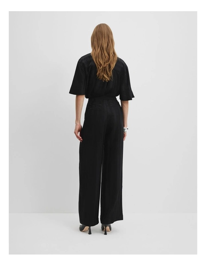 Self Stripe Pant in Black image 5