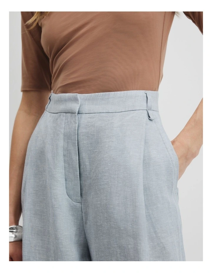 Organically Grown Linen Yarn Dyed Pant in Flint image 3