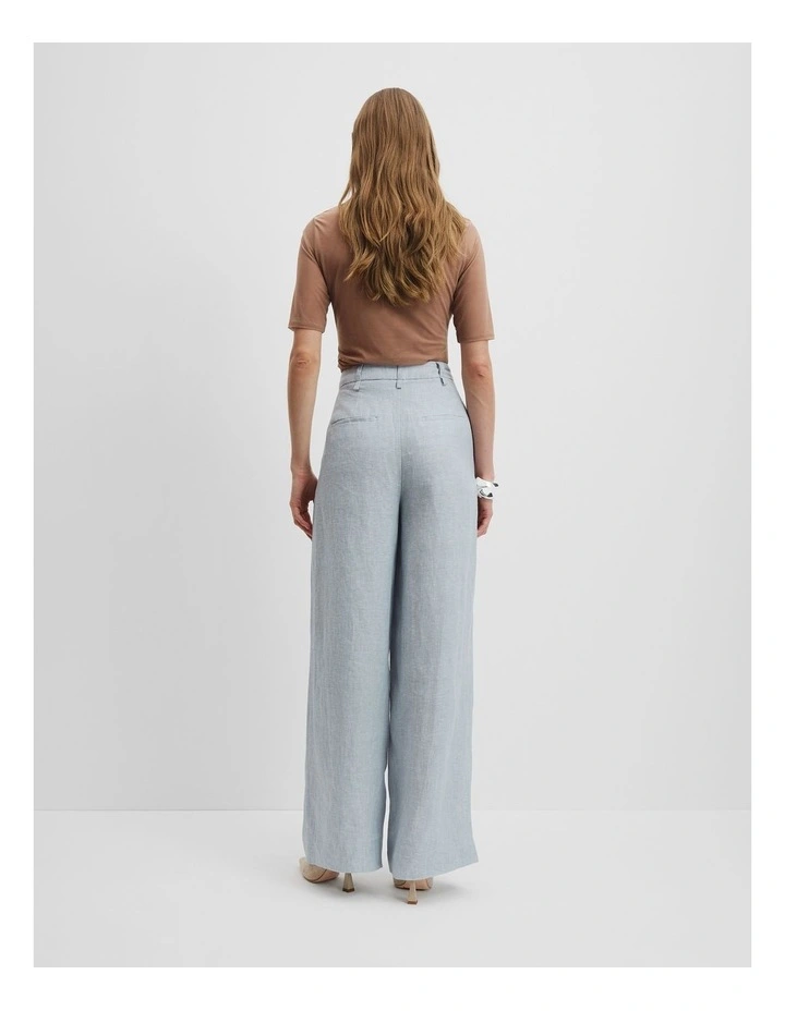 Organically Grown Linen Yarn Dyed Pant in Flint image 4