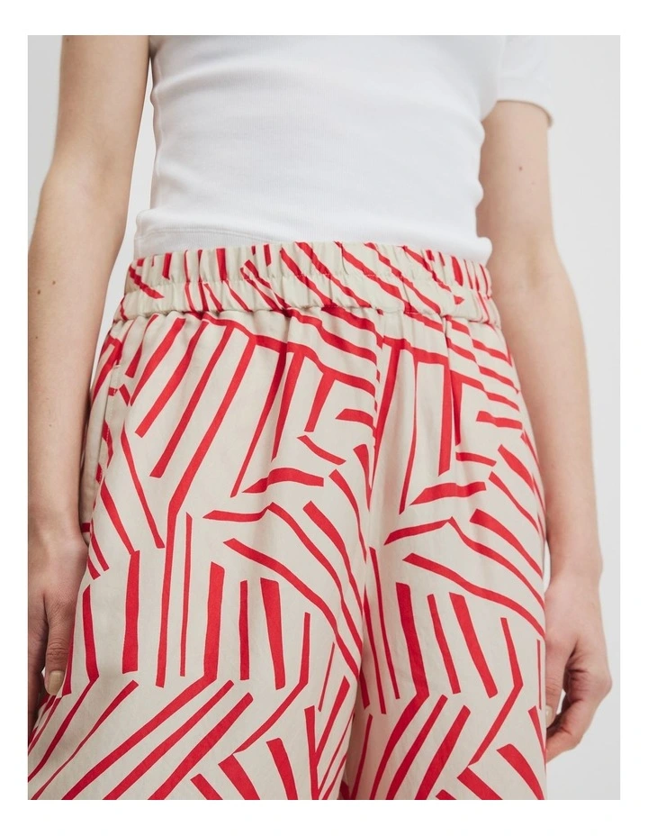 Print Pull-On Cupro Pant in Spliced Stripe image 3