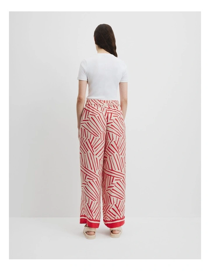 Print Pull-On Cupro Pant in Spliced Stripe image 4