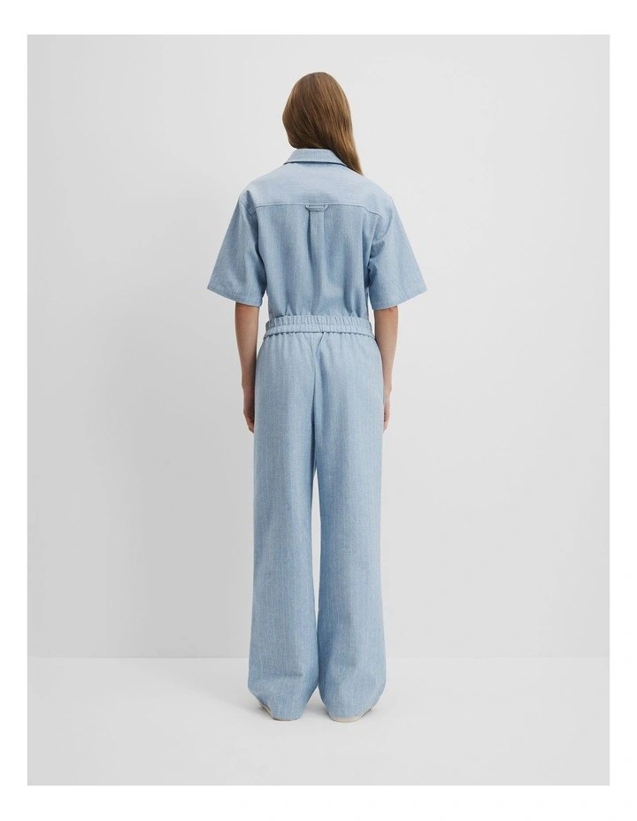 Pull-on Denim Pant in Blue Stripe image 4