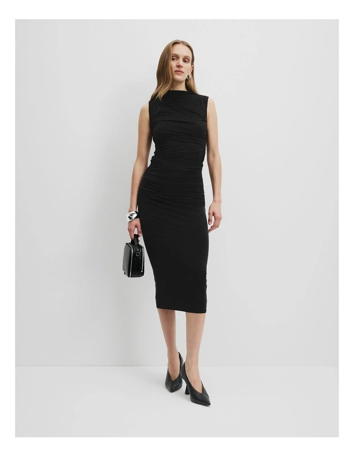 Cupro Jersey Skirt in Black image 1