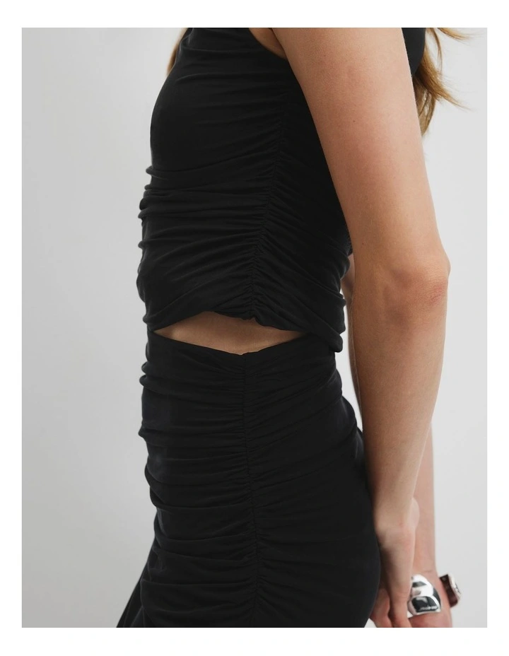 Cupro Jersey Skirt in Black image 3
