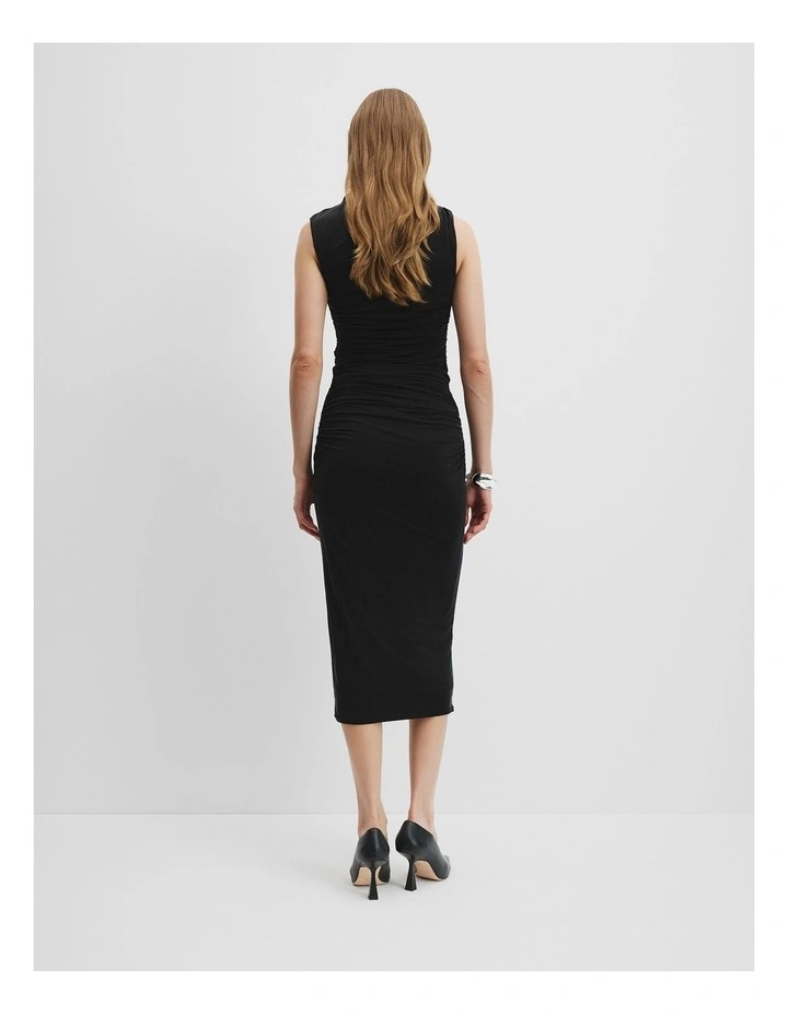 Cupro Jersey Skirt in Black image 4