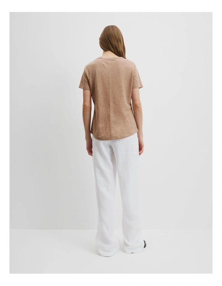 Linen Jersey T-shirt in Nougat image 2