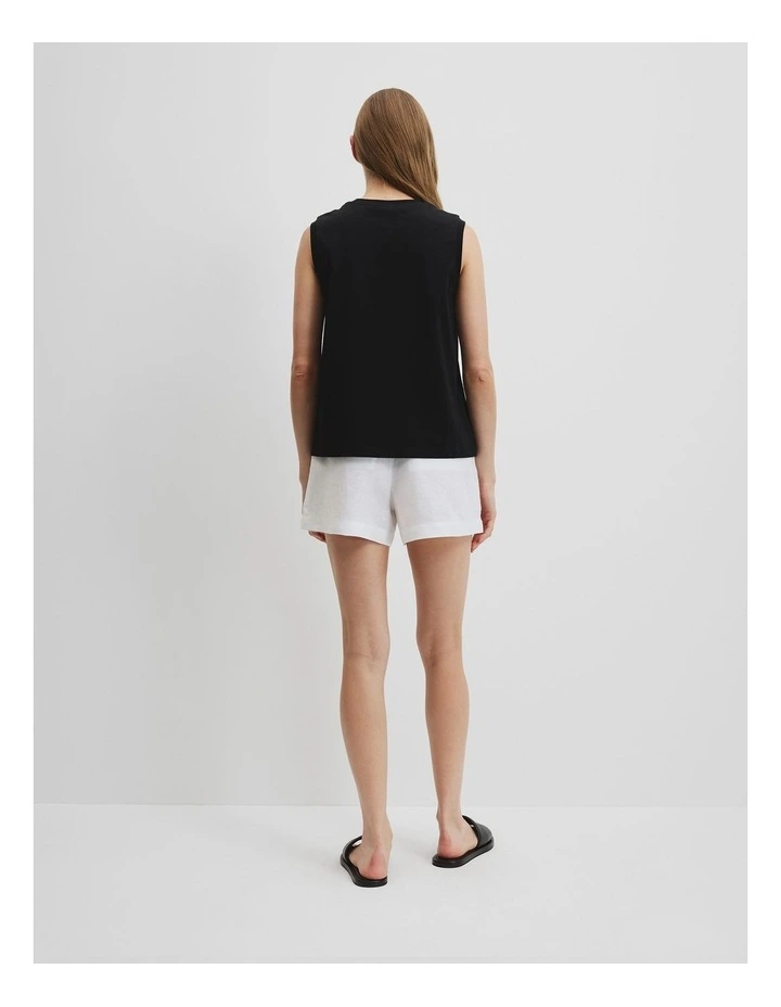 Australian Cotton CR Logo Tank in Black image 2