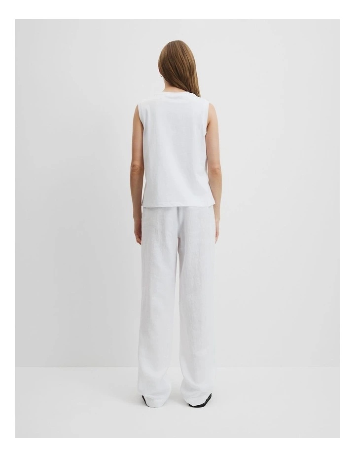 Australian Cotton Logo Tank in White image 2