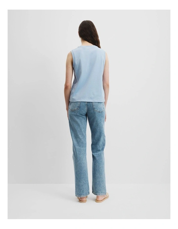 Australian Cotton CR Logo Tank in Smoke Blue image 2