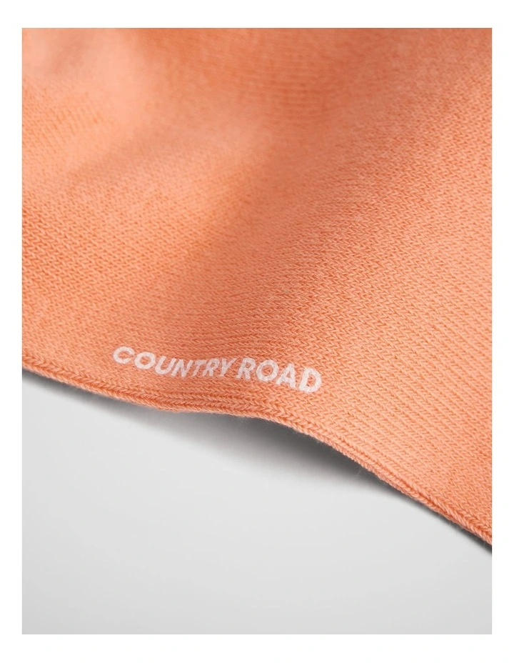 Australian Cotton Blend Sneaker Sock in Melon image 2