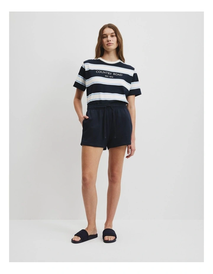 Australian Cotton Heritage Sweat Short in Navy image 1