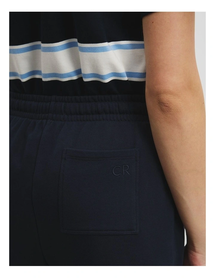 Australian Cotton Heritage Sweat Short in Navy image 3