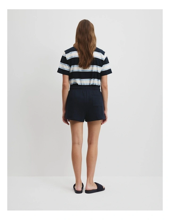 Australian Cotton Heritage Sweat Short in Navy image 4