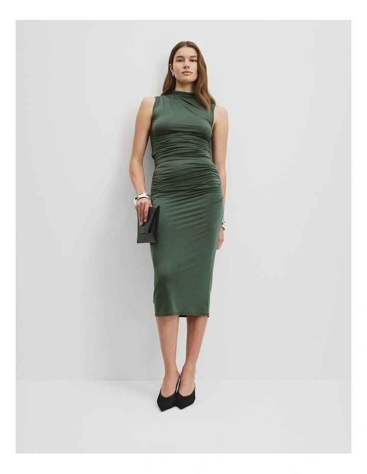 Cupro Jersey Skirt in Pine image 1
