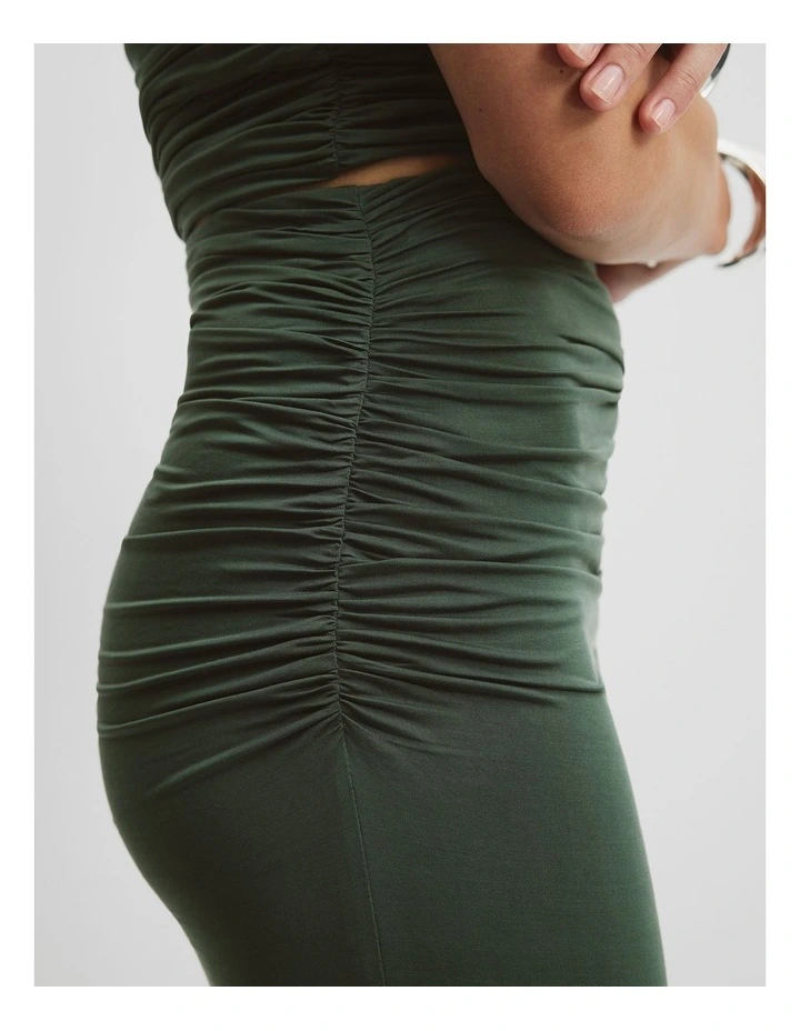 Cupro Jersey Skirt in Pine image 3