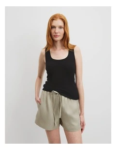 Scoop Rib Tank in Black