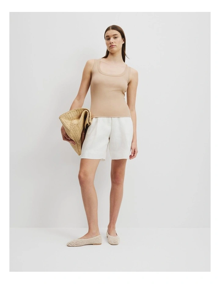 Scoop Rib Tank in Wheat image 3