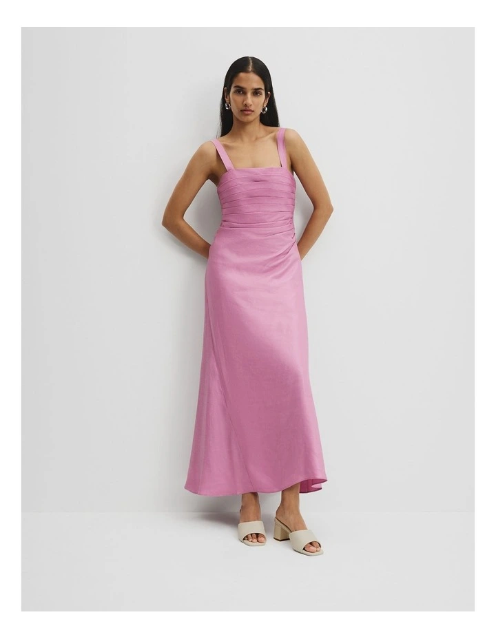 Tucked Slip Dress in Musk image 1