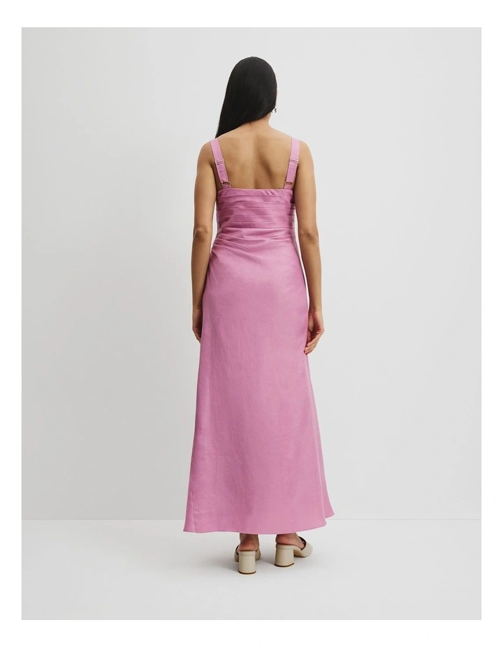 Tucked Slip Dress in Musk image 4