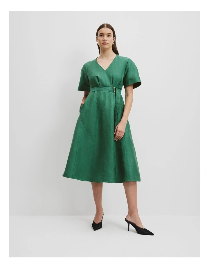 Panelled Midi Dress in Jungle image 3