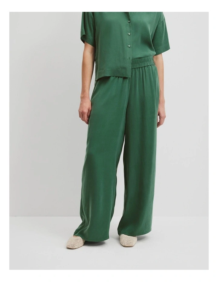 Pull-On Cupro Pant in Jungle image 2