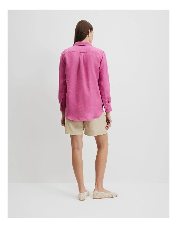Organically Grown Linen Shirt in Grape image 4