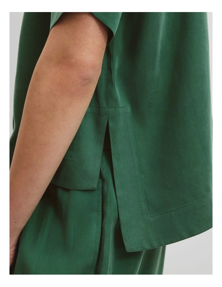 Short Sleeve Cupro Shirt in Jungle image 2