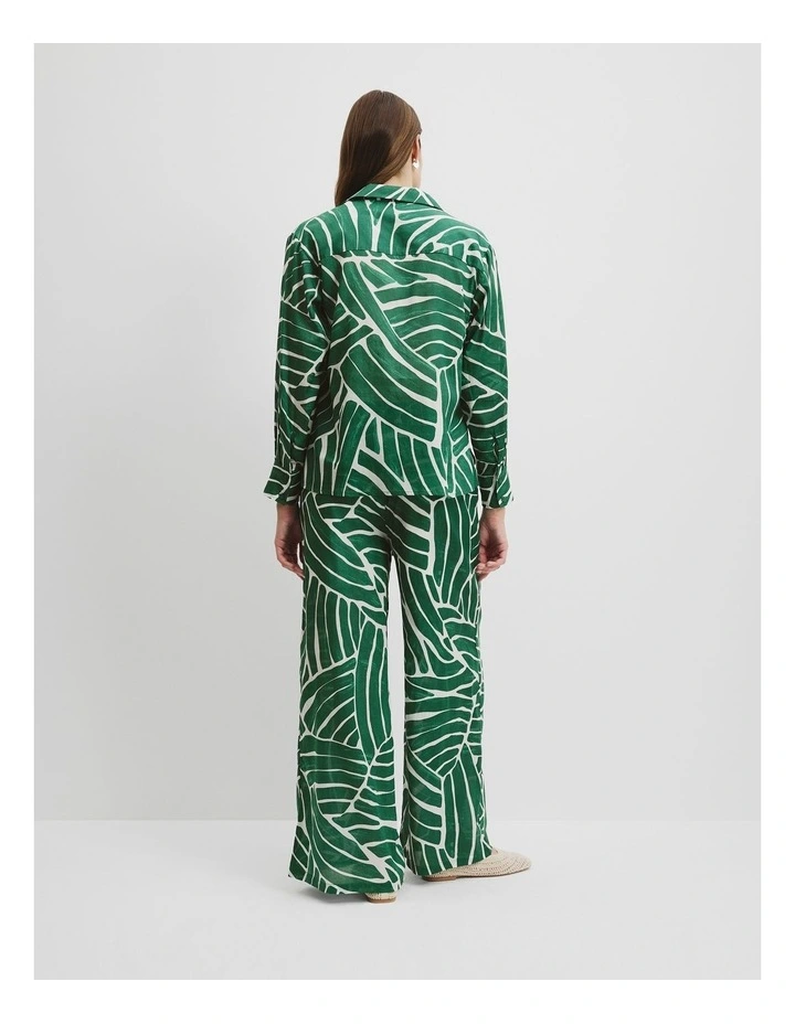 Australian Cotton Voile Print Shirt in Jungle Geo image 4