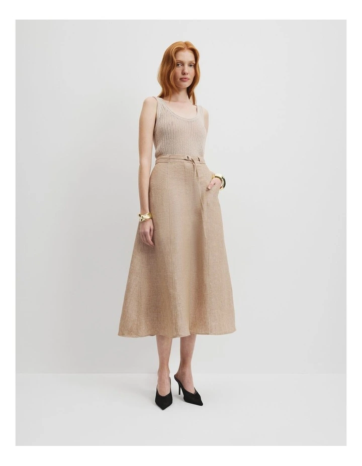 Utility Maxi Skirt in Chai image 1
