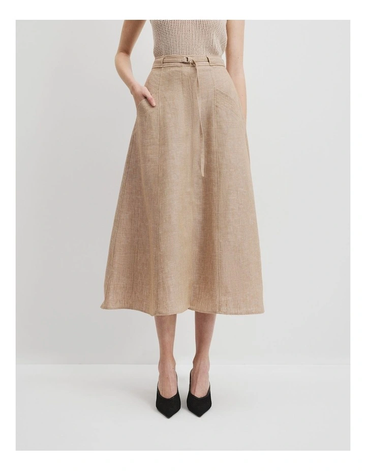 Utility Maxi Skirt in Chai image 2