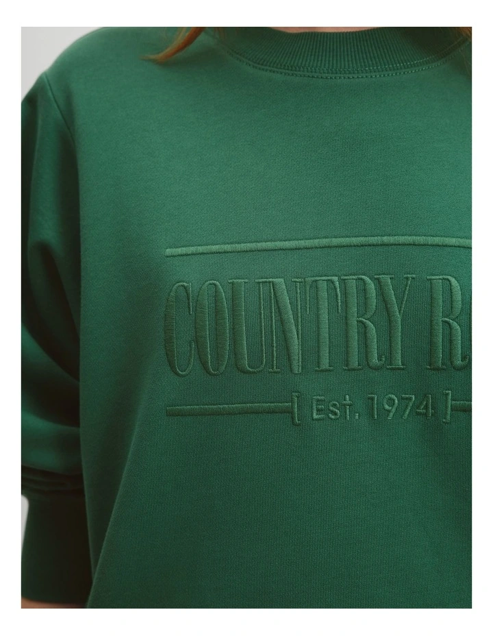 Verified Australian Cotton Heritage Sweat in Jungle image 2