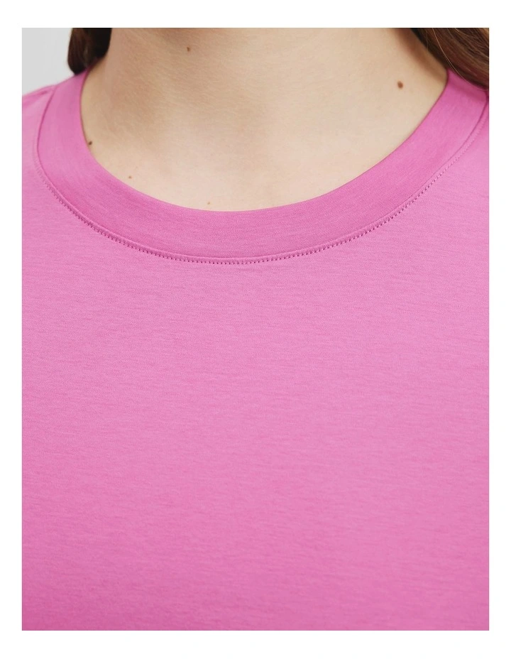 Mercerised Slim T-shirt in Grape image 2