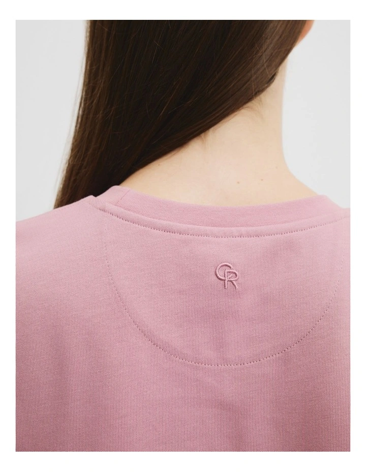Australian Cotton Cropped T-shirt in Musk image 2