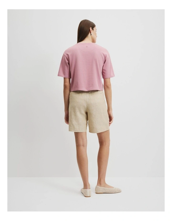 Australian Cotton Cropped T-shirt in Musk image 4