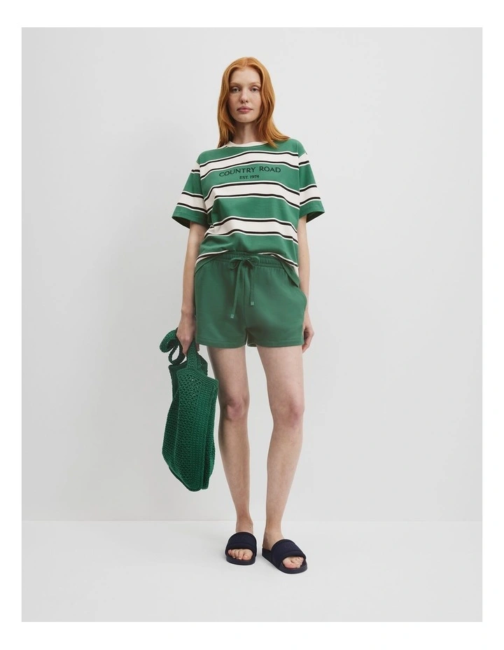 Australian Cotton CR Est. 1974 Stripe T-Shirt in Jungle Stripe image 3