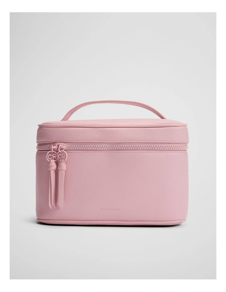 Branded Detail Cosmetic Bag in Soft Musk image 1