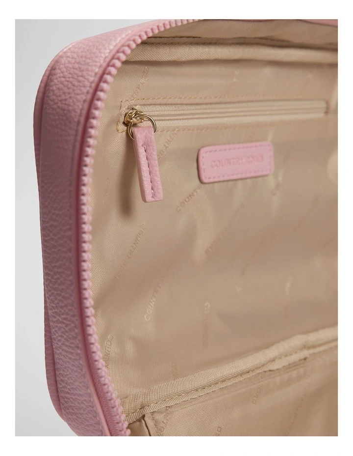 Branded Detail Cosmetic Bag in Soft Musk image 2