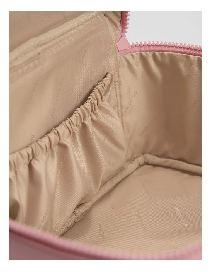 Branded Detail Cosmetic Bag in Soft Musk image 3