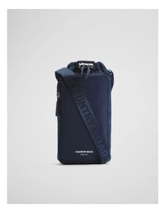 Recycled Polyester Drink Bottle Crossbody Bag in Navy