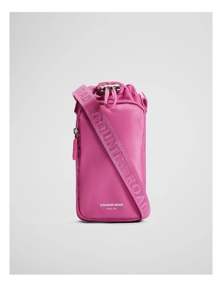 Recycled Polyester Drink Bottle Crossbody Bag in Grape image 1