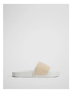 Cr Straw Slide in White