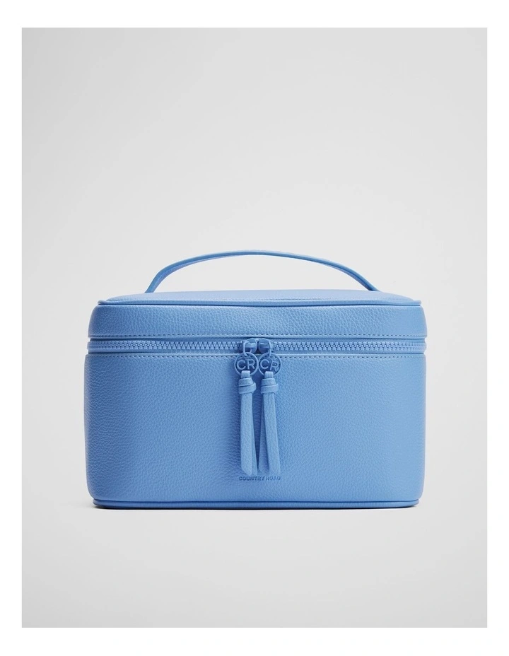Branded Detail Cosmetic Bag in Arctic Blue image 1