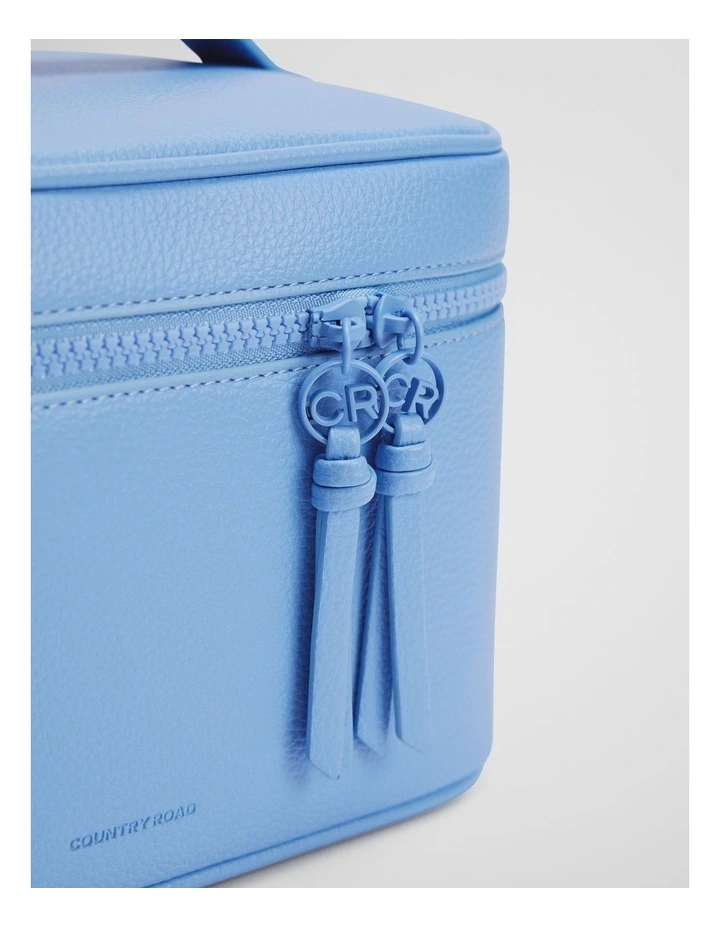 Branded Detail Cosmetic Bag in Arctic Blue image 2