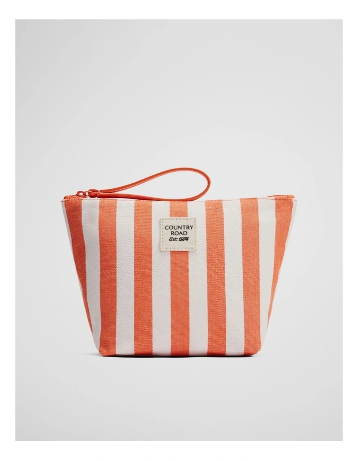 Australian Cotton Classic Tri Cosmetic Case in Tangerine image 1