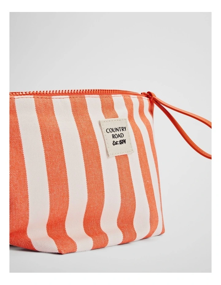 Australian Cotton Classic Tri Cosmetic Case in Tangerine image 2